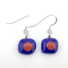 Load image into Gallery viewer, Red Dot Earrings - Cobalt
