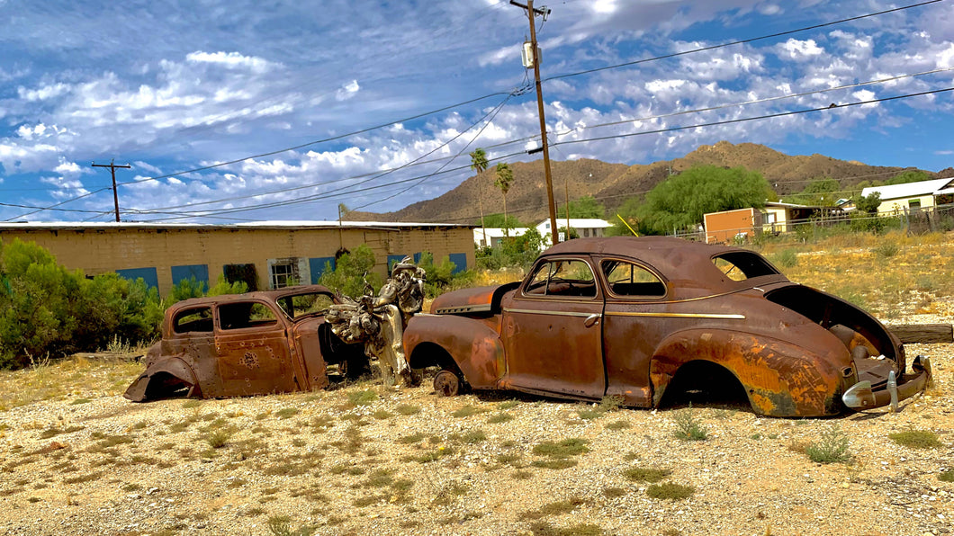 11x14 Photo Ajo classic car ruins